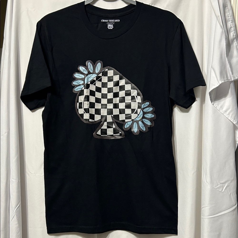 Source Unknown Black Checkered Spade Tee